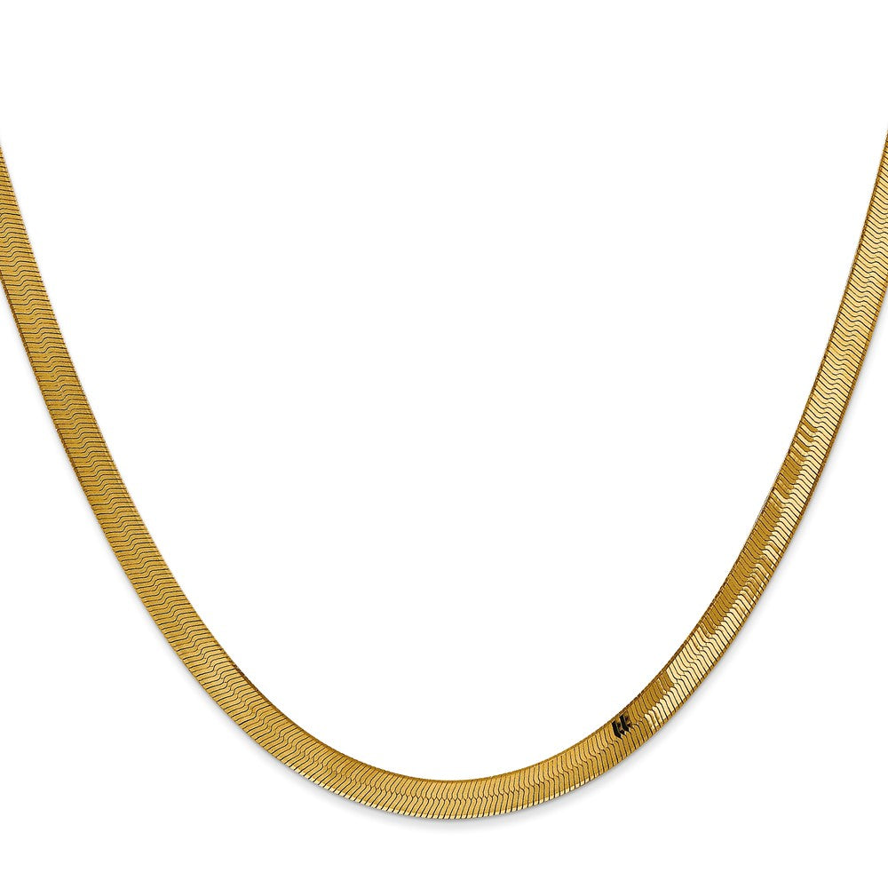 14K Silky Herringbone with Lobster Clasp Chain