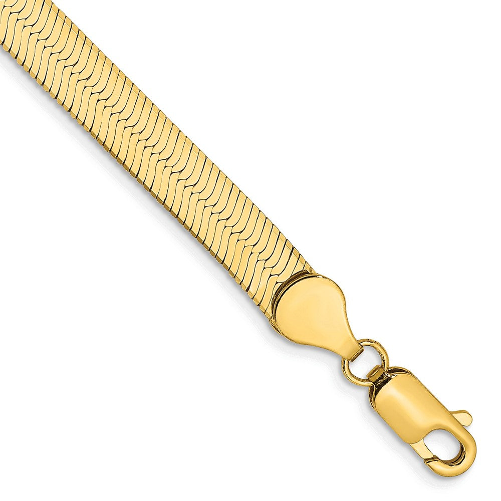 14K Silky Herringbone with Lobster Clasp Bracelet