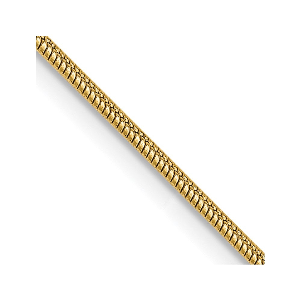 14K Round Snake with Lobster Clasp Chain