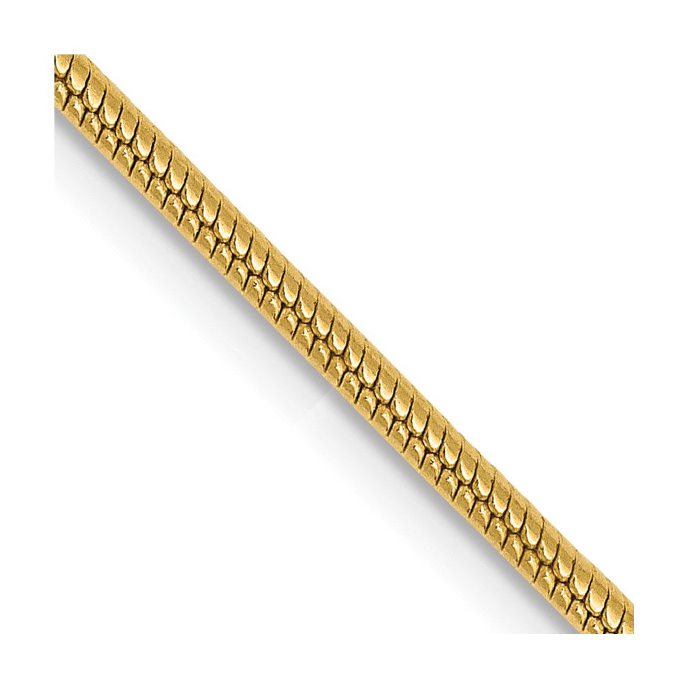 14K Round Snake Lobster Clasp Chain