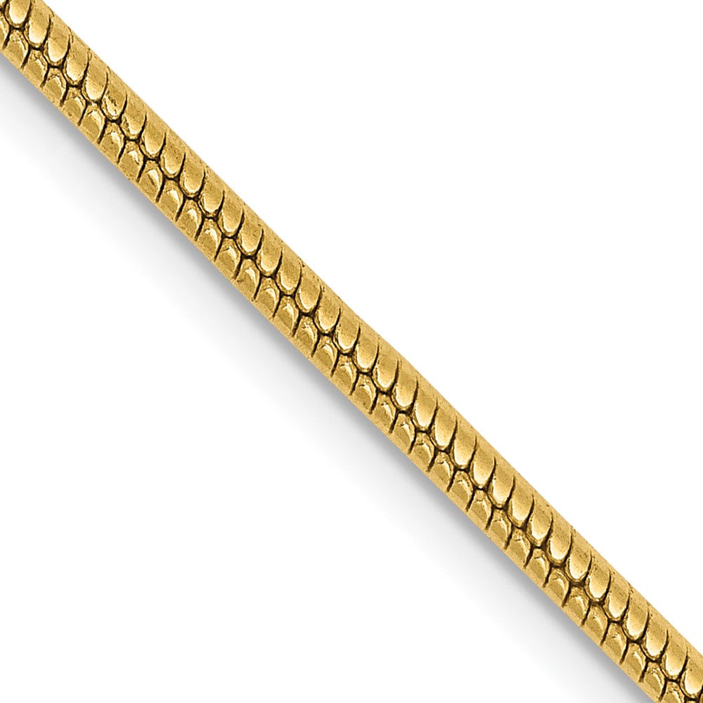 14K Round Snake Lobster Clasp Chain