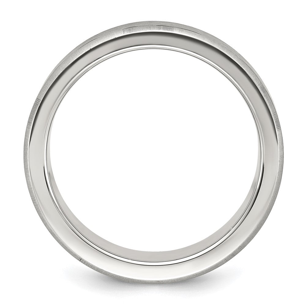 Chisel Stainless Steel Brushed Laser Design Band