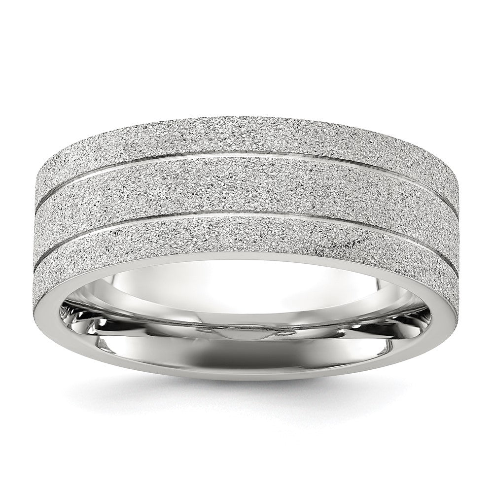 Chisel Stainless Steel Polished Laser-cut and Grooved Band
