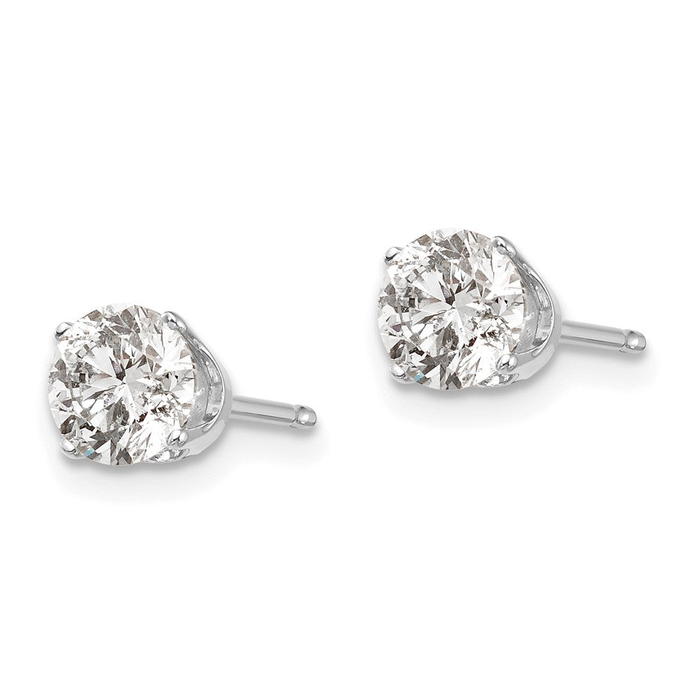 14kw 1.00ct I1 J-K Diamond Stud Push-on Post Earrings