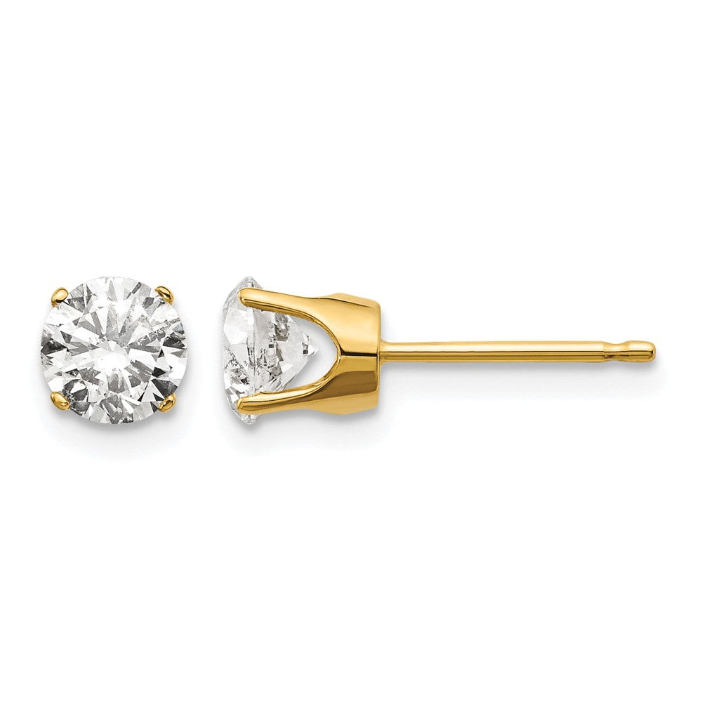 14ky 1.00ct. I2 K-L Diamond Stud Push-on Post Earrings