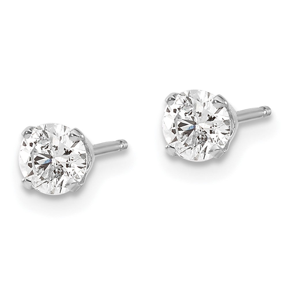 14kw .70ct I2 K-L Diamond Stud Push-on Post Earrings