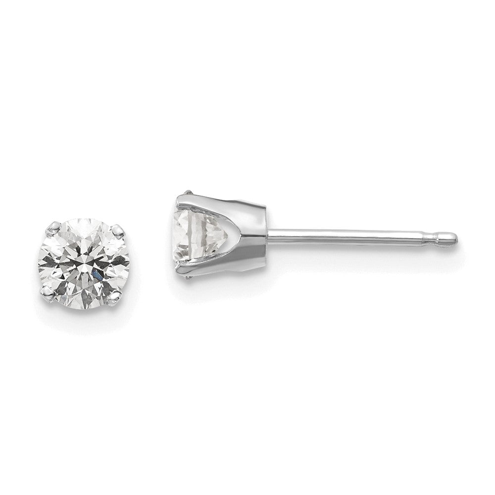 14kw .70ct I2 K-L Diamond Stud Push-on Post Earrings