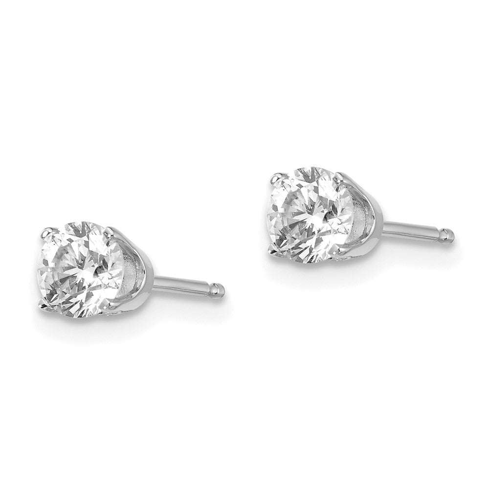 14kw .75ct I1 J-K Diamond Stud Push-on Post Earrings