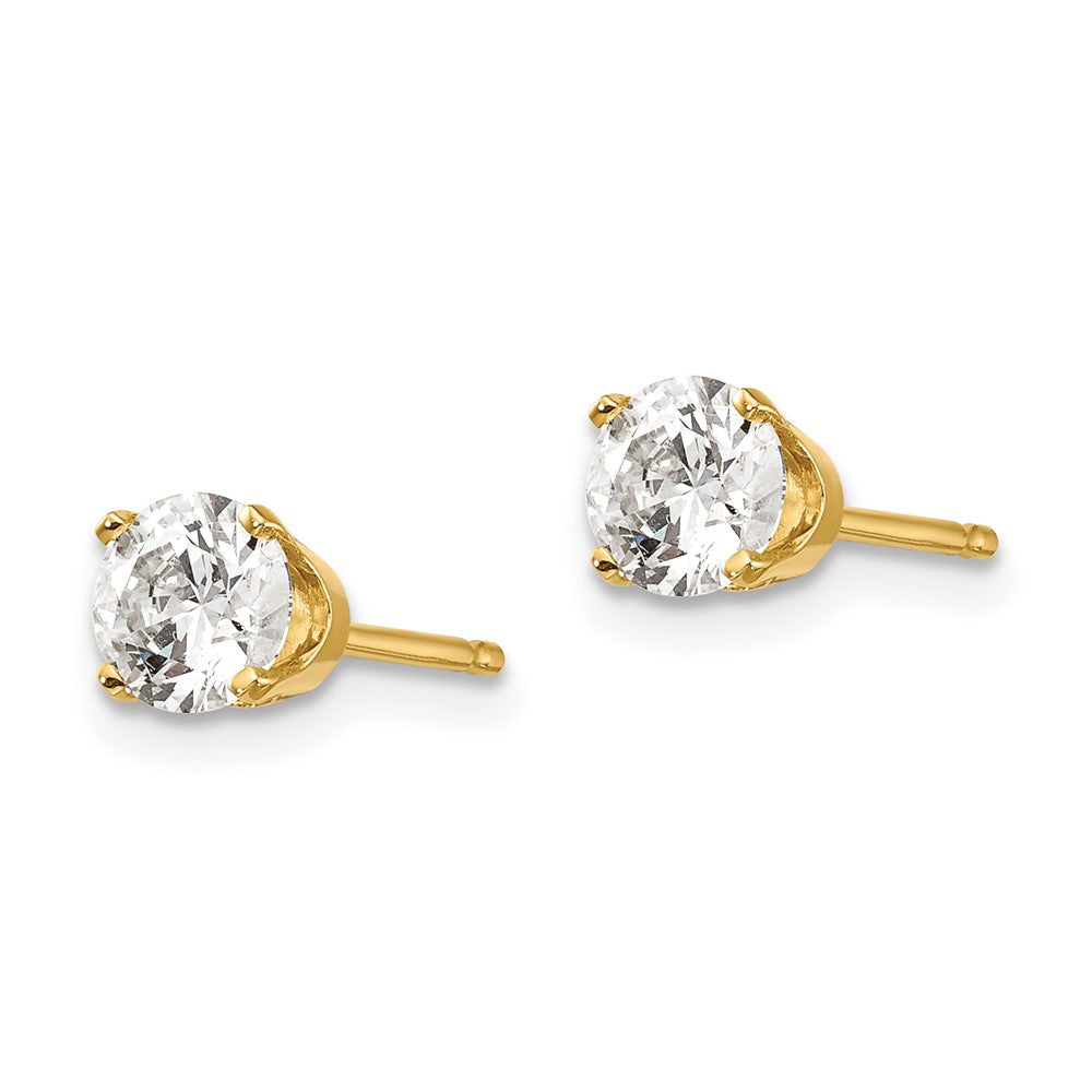 14ky .85ct. I2 K-L Diamond Stud Push-on Post Earrings