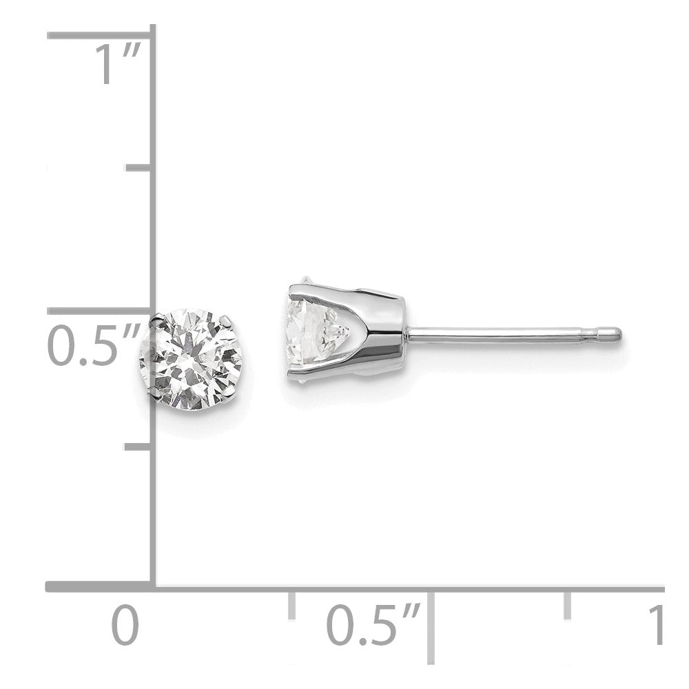 14kw .85ct I2 K-L Diamond Stud Push-on Post Earrings