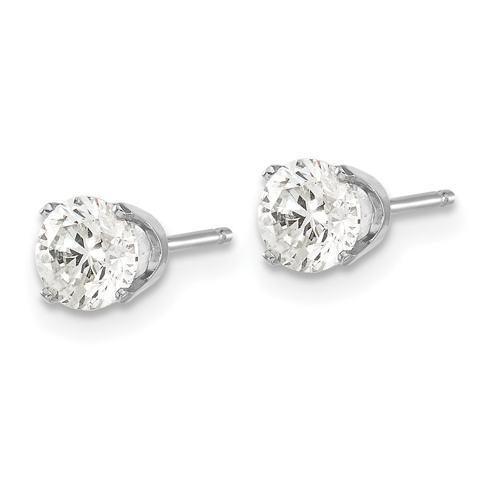 14kw .95ct I1 J-K Diamond Stud Push-on Post Earrings