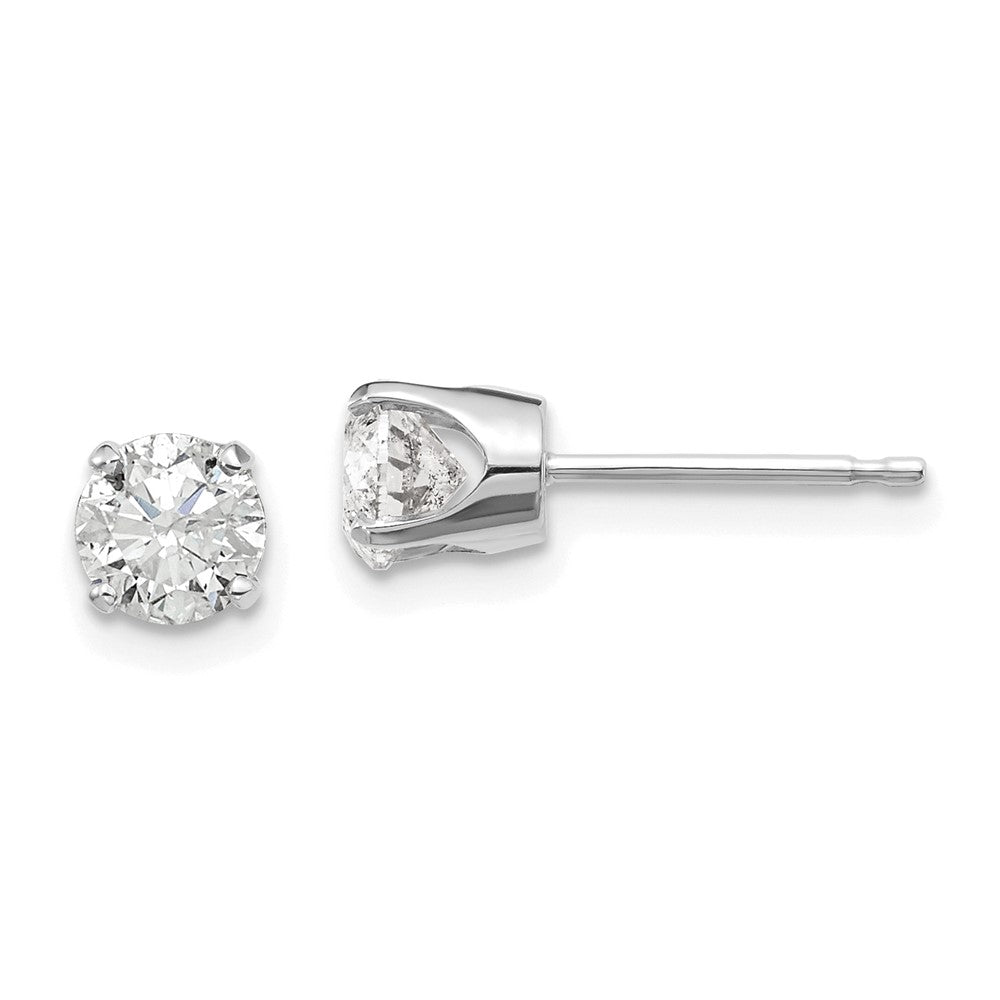 14kw .95ct I2 K-L Diamond Stud Push-on Post Earrings