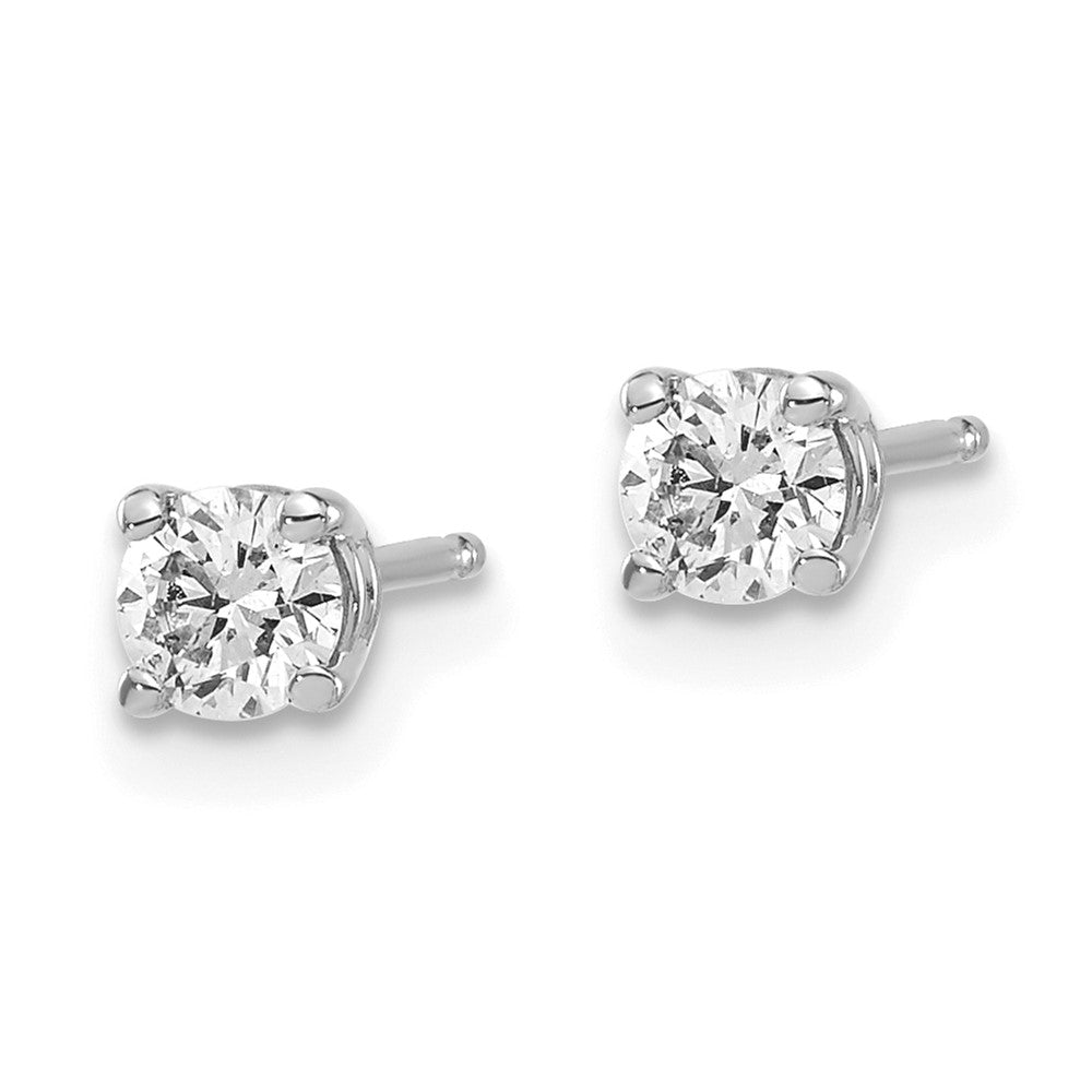 14kw .40ct I1 J-K Diamond Stud Push-on Post Earrings