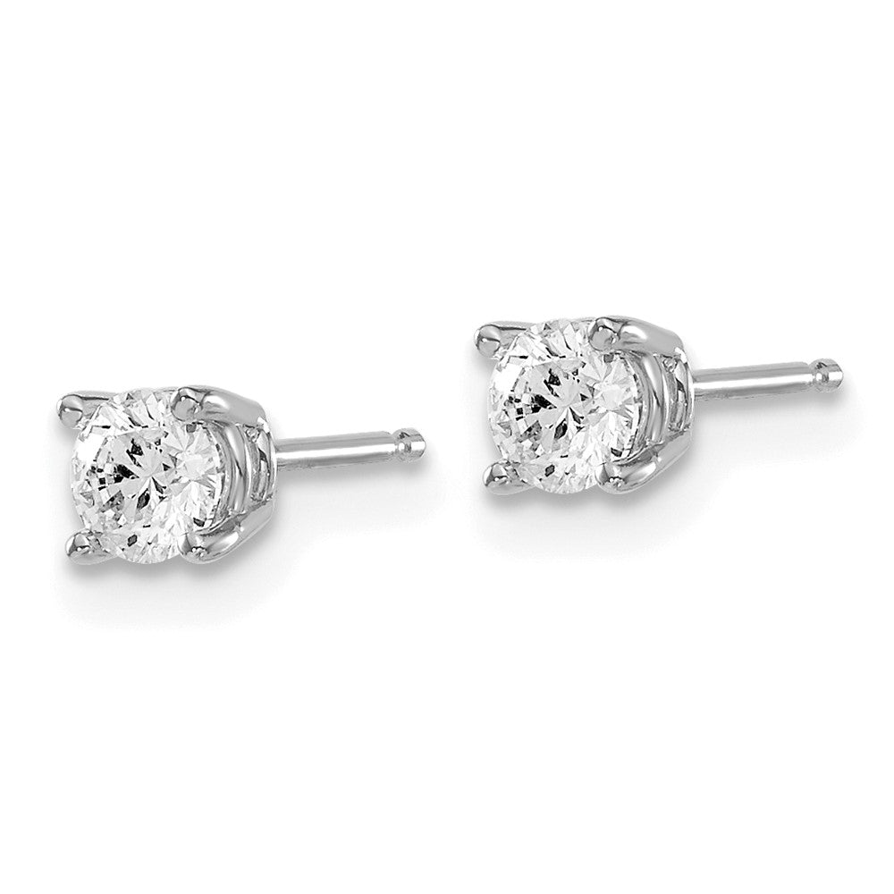 14kw .50ct I1 J-K Diamond Stud Push-on Post Earrings