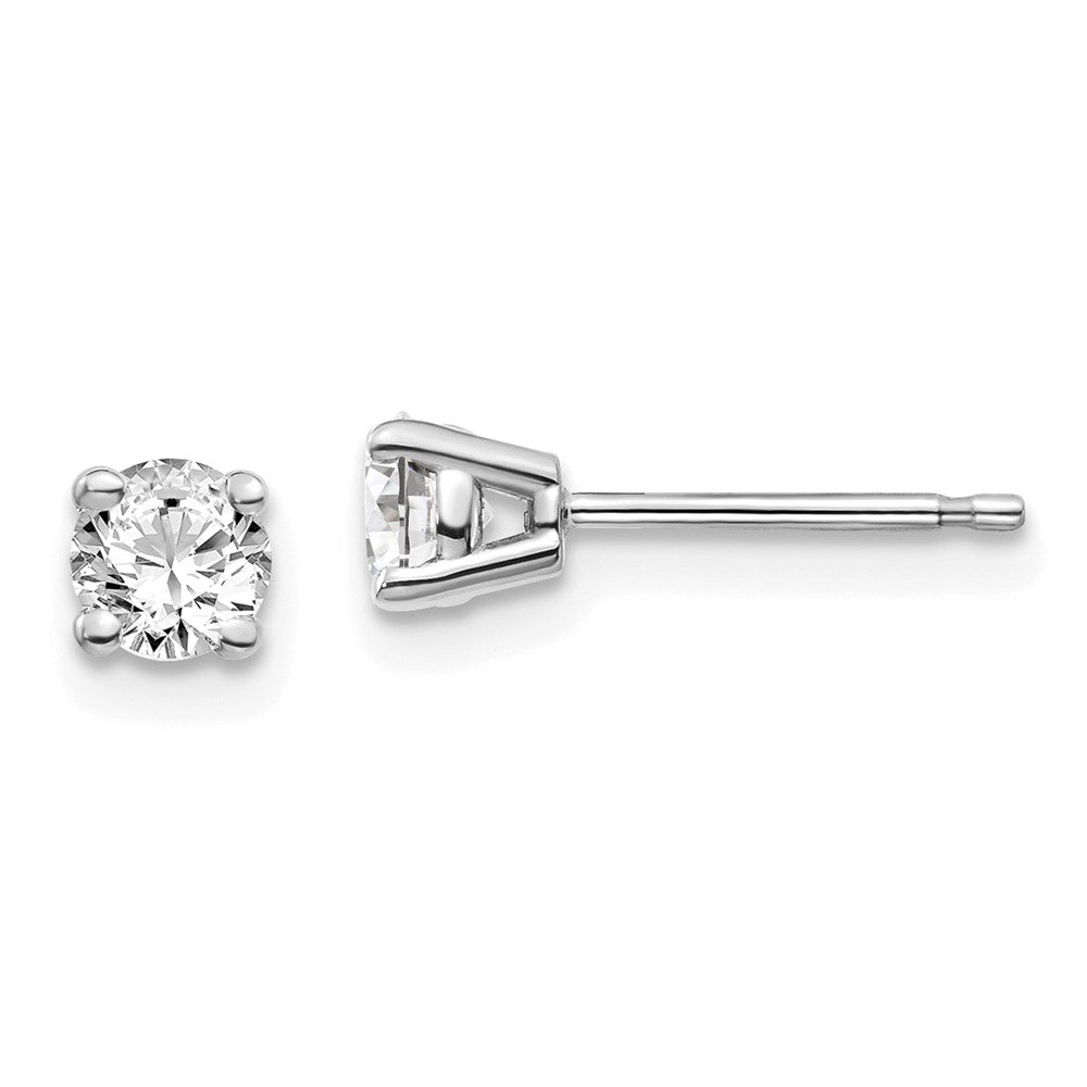 14kw .50ct I1 J-K Diamond Stud Push-on Post Earrings