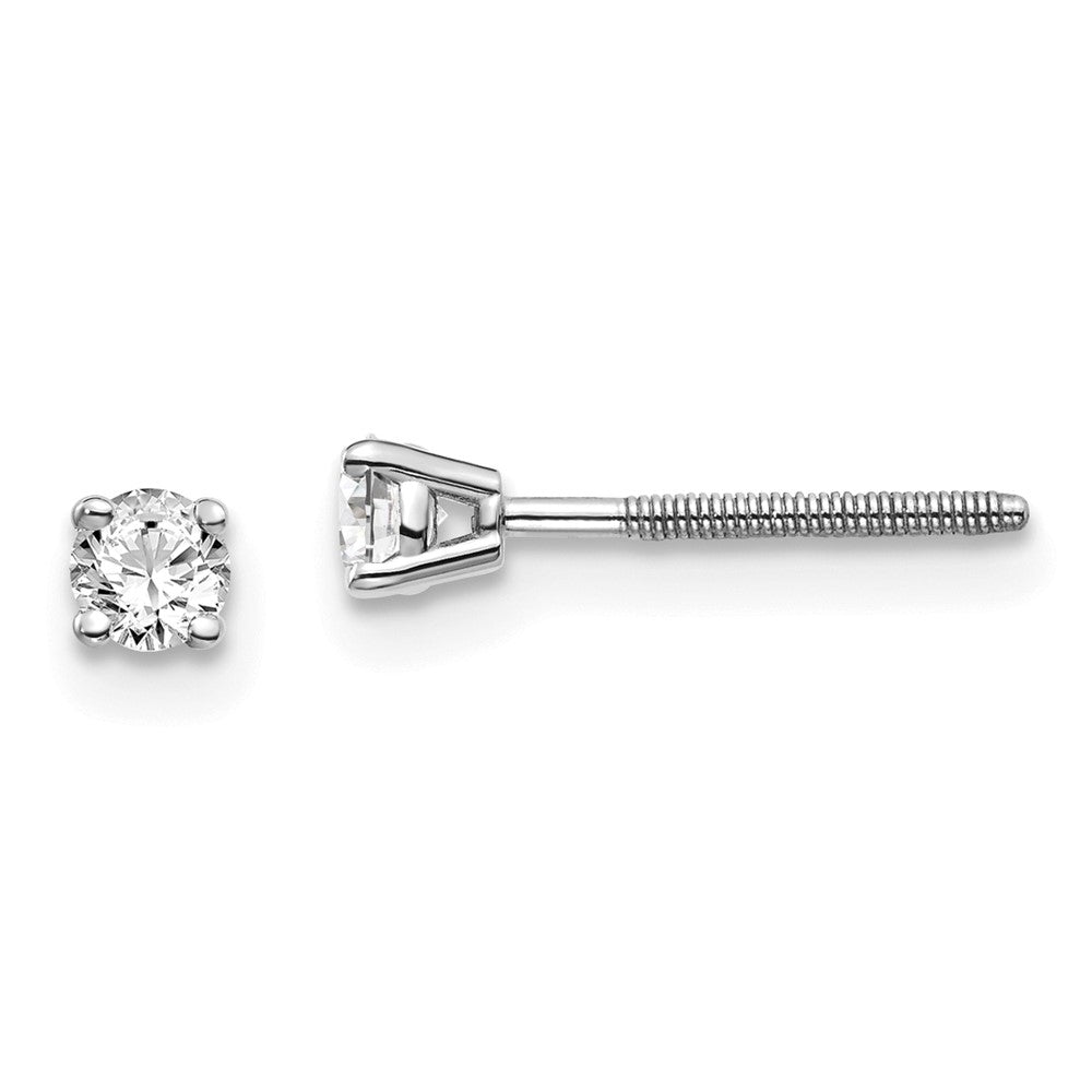 14kw .20ct VS2/SI1 G-I Diamond Stud Thread on/off Post Earrings