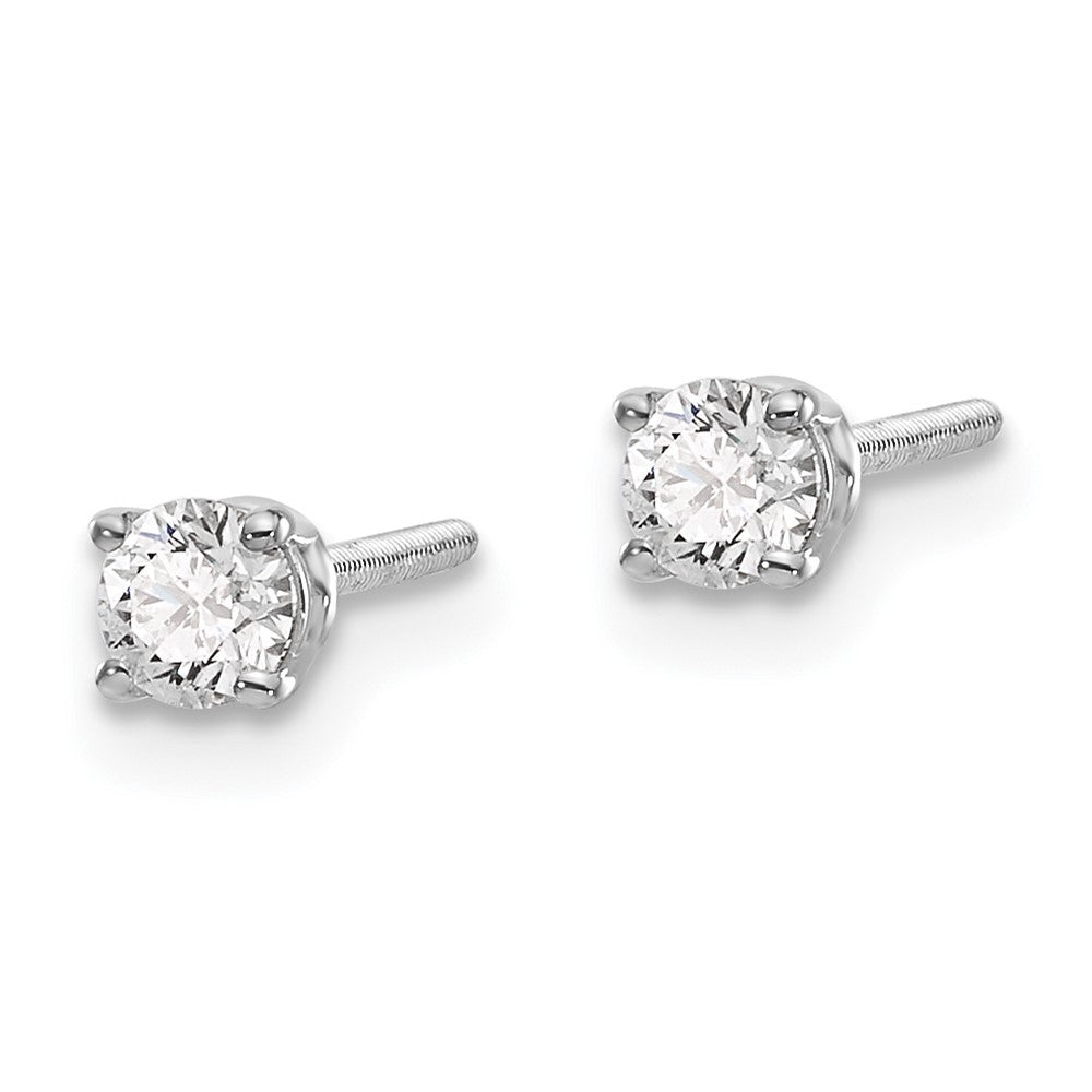 14kw .25ct VS2/SI1 G-I Diamond Stud Thread on/off Post Earrings