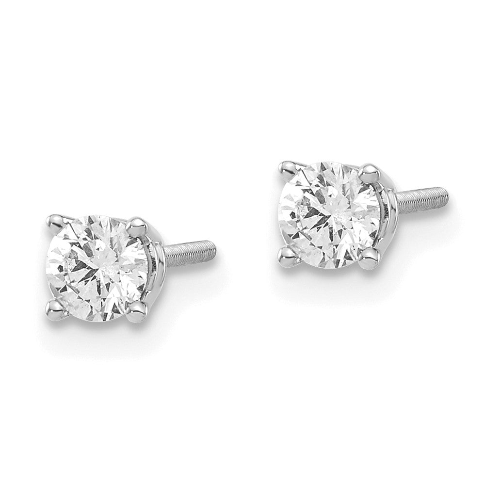 14kw .40ct SI3 G-I Diamond Stud Thread on/off Post Earrings