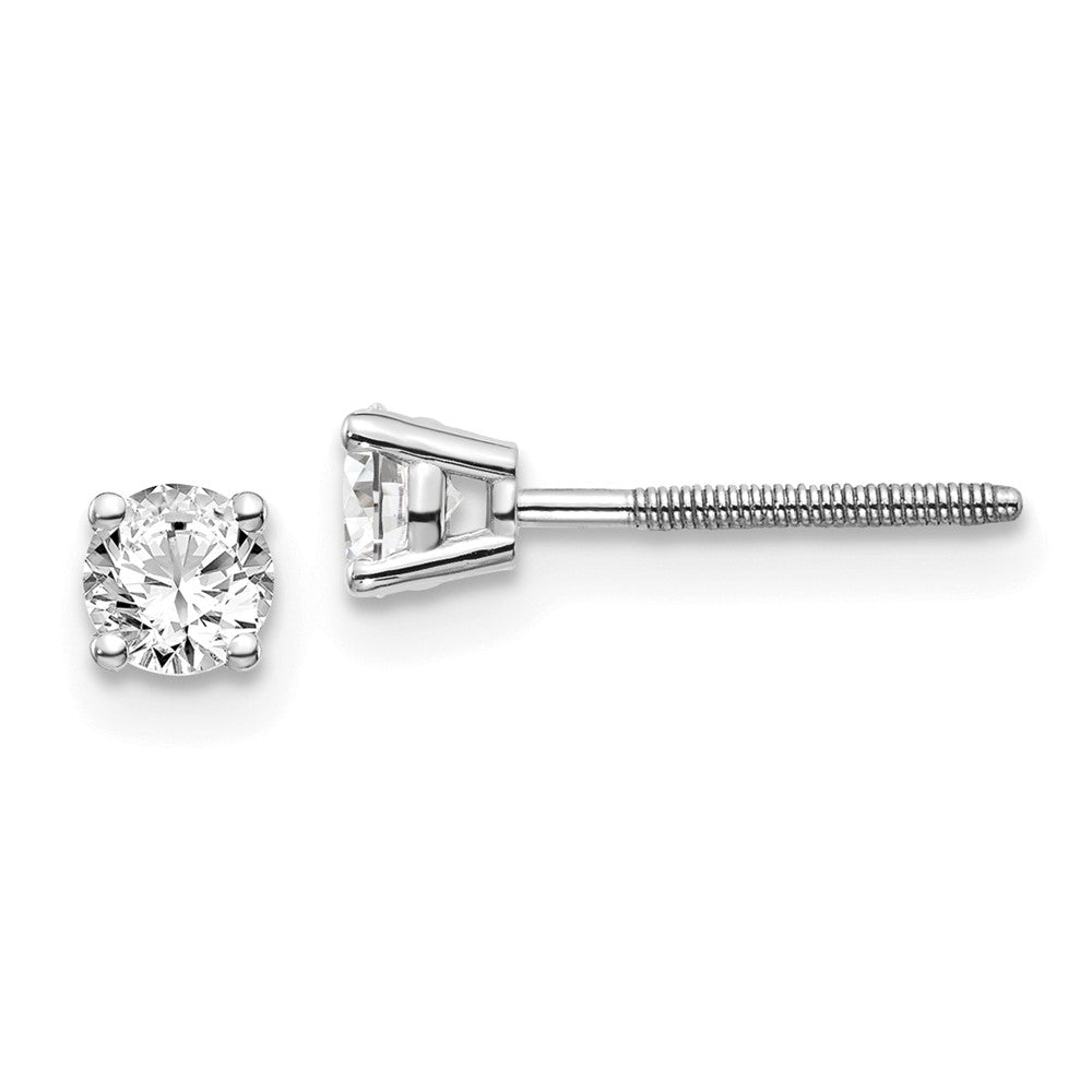 14kw .40ct SI3 G-I Diamond Stud Thread on/off Post Earrings