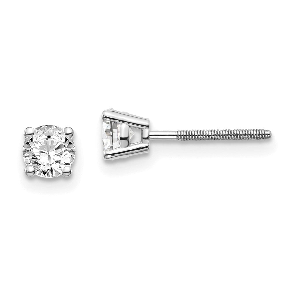 14kw .60ct VS2/SI1 G-I Diamond Stud Thread on/off Post Earrings