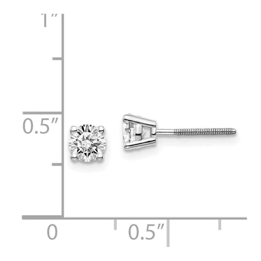 14kw .70ct SI3 G-I Diamond Stud Thread on/off Post Earrings