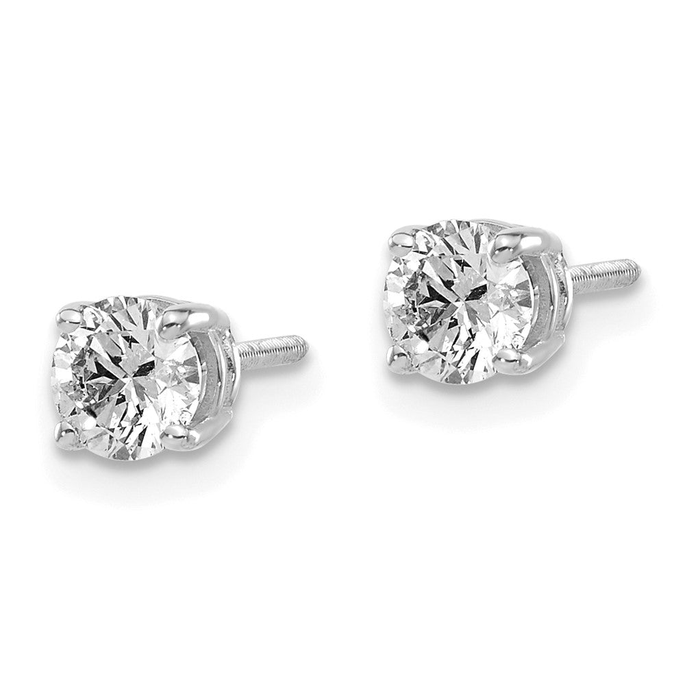 14kw .75ct VS2/SI1 G-I Diamond Stud Thread on/off Post Earrings