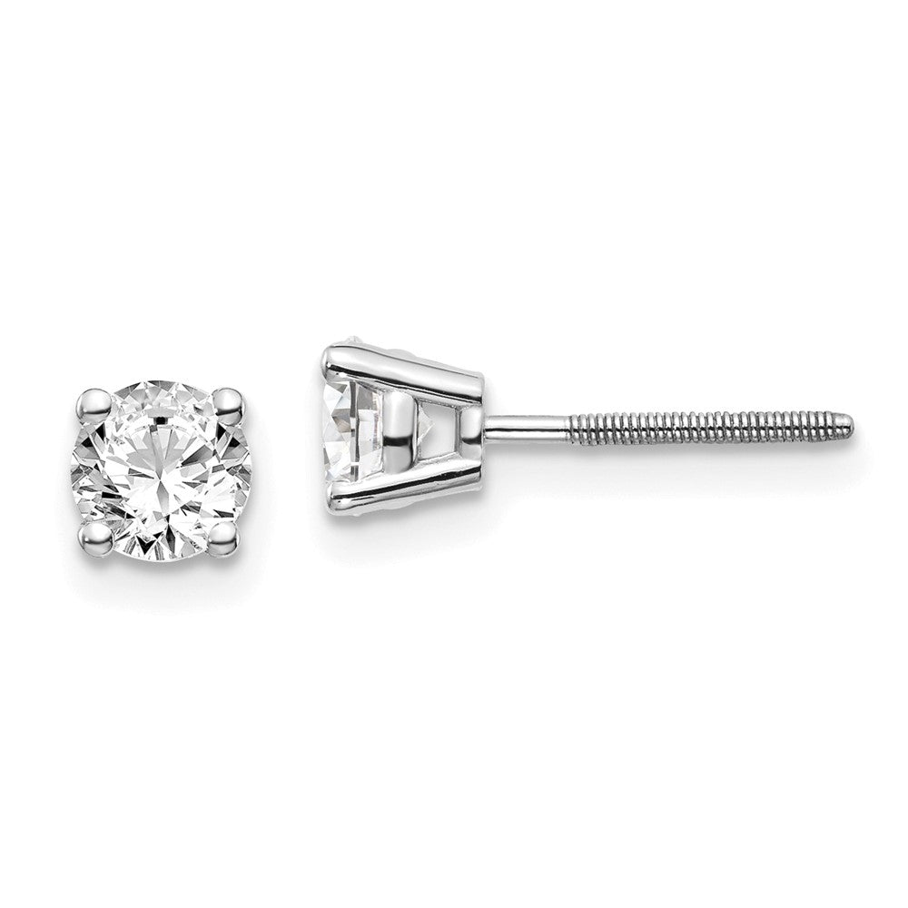 14kw .75ct SI3 G-I Diamond Stud Thread on/off Post Earrings