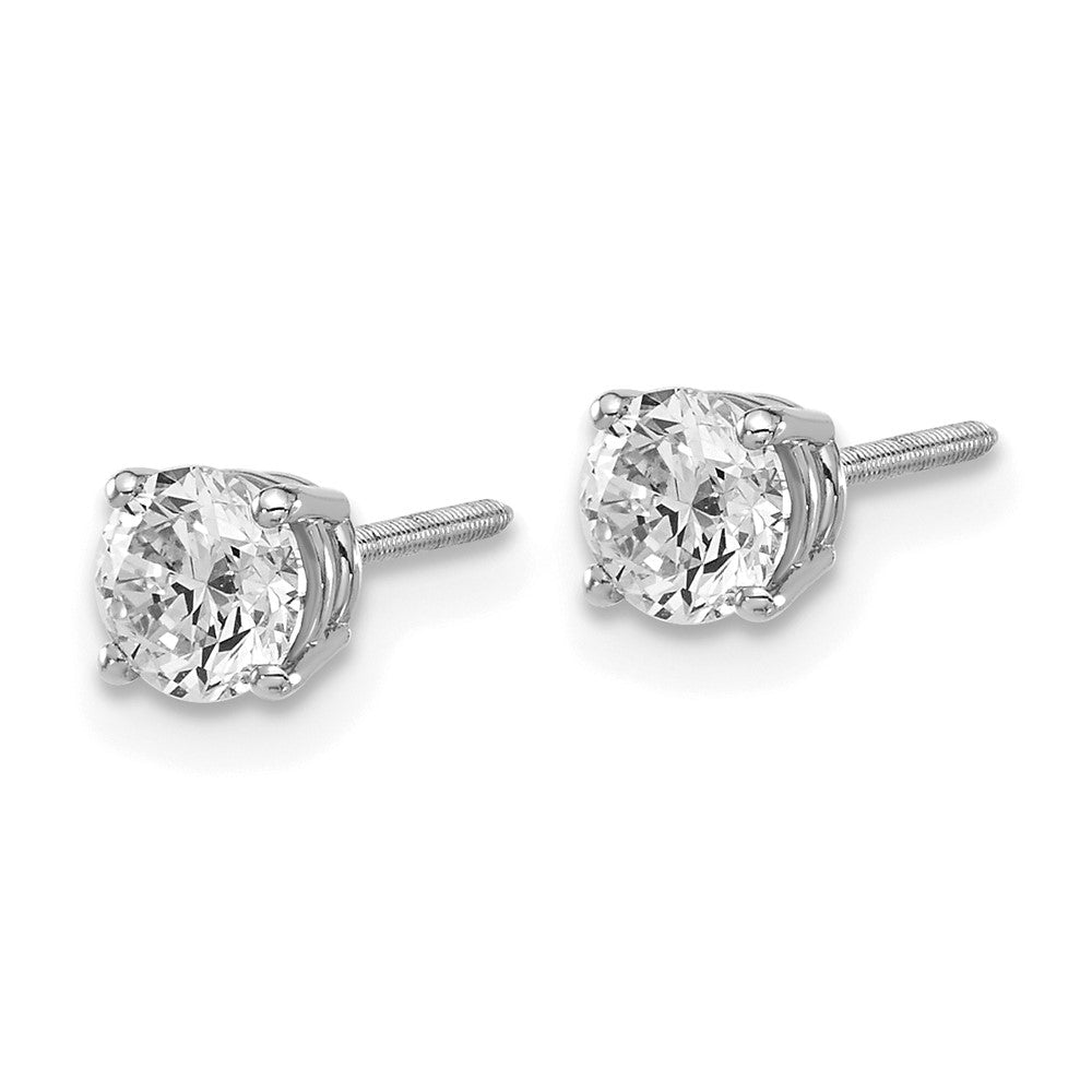 14kw .85ct SI3 G-I Diamond Stud Thread on/off Post Earrings