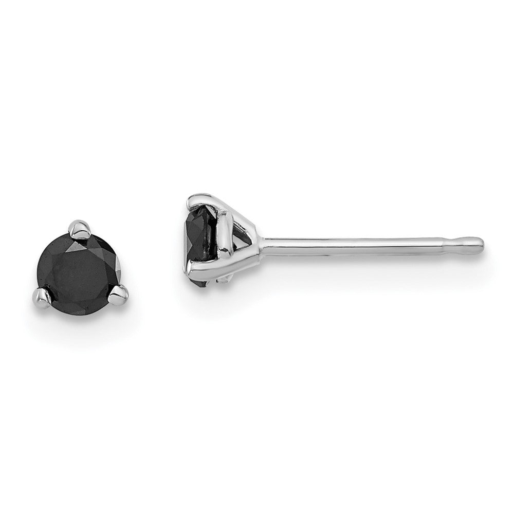 14kw 1/3ct Black Diamond Stud Earrings