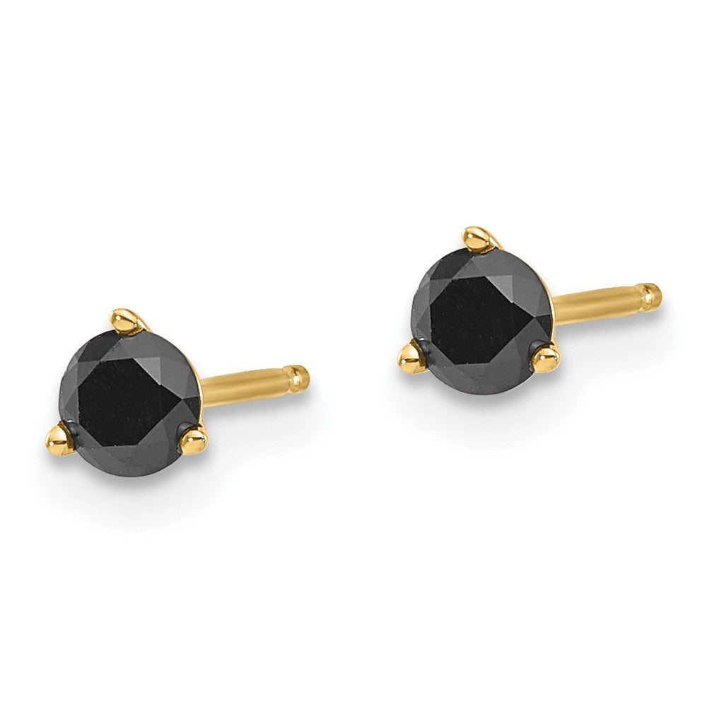 14k 3/8ct. Black Diamond Stud Earrings