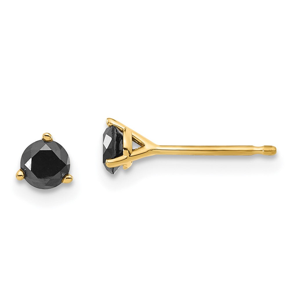 14k 3/8ct. Black Diamond Stud Earrings