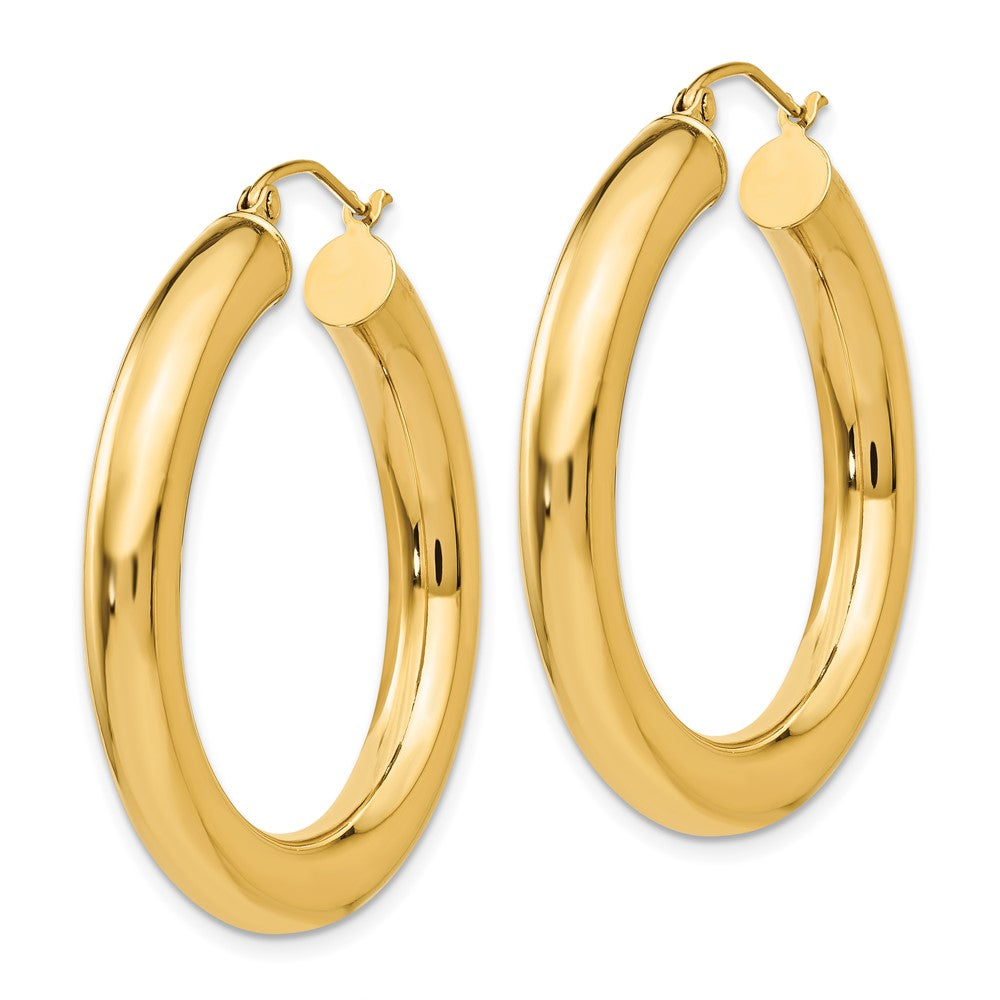 14k Yellow Gold Polished Lightweight Hoop Earrings