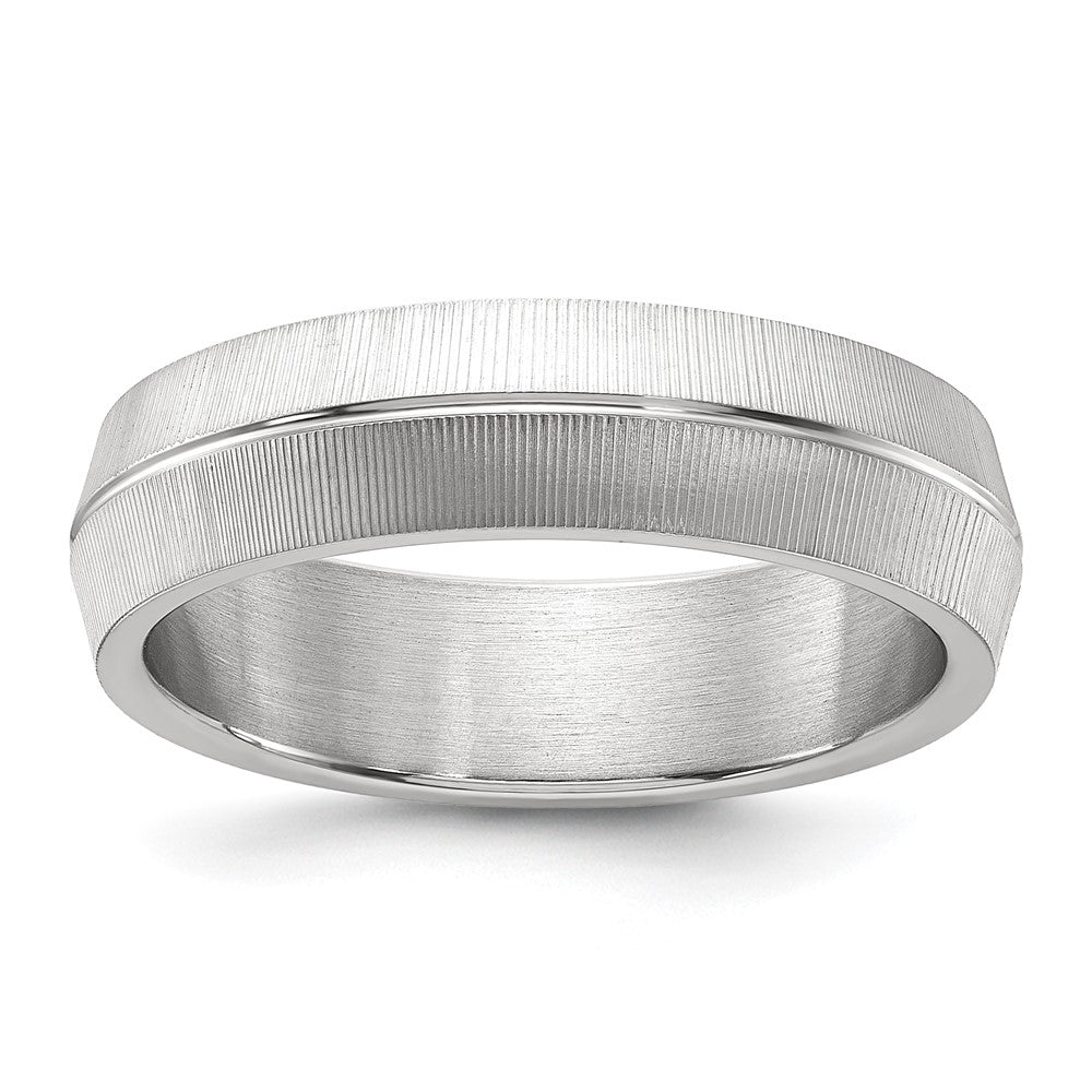 Chisel Titanium Polished and Textured Band