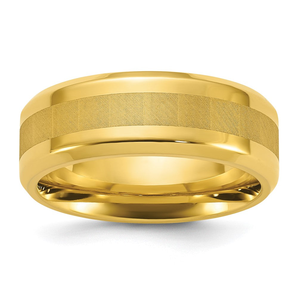 Chisel Titanium Polished Yellow IP-plated Brushed Center Band