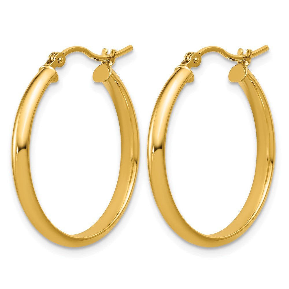 14k 2.75x Round Tube Hoop Earrings