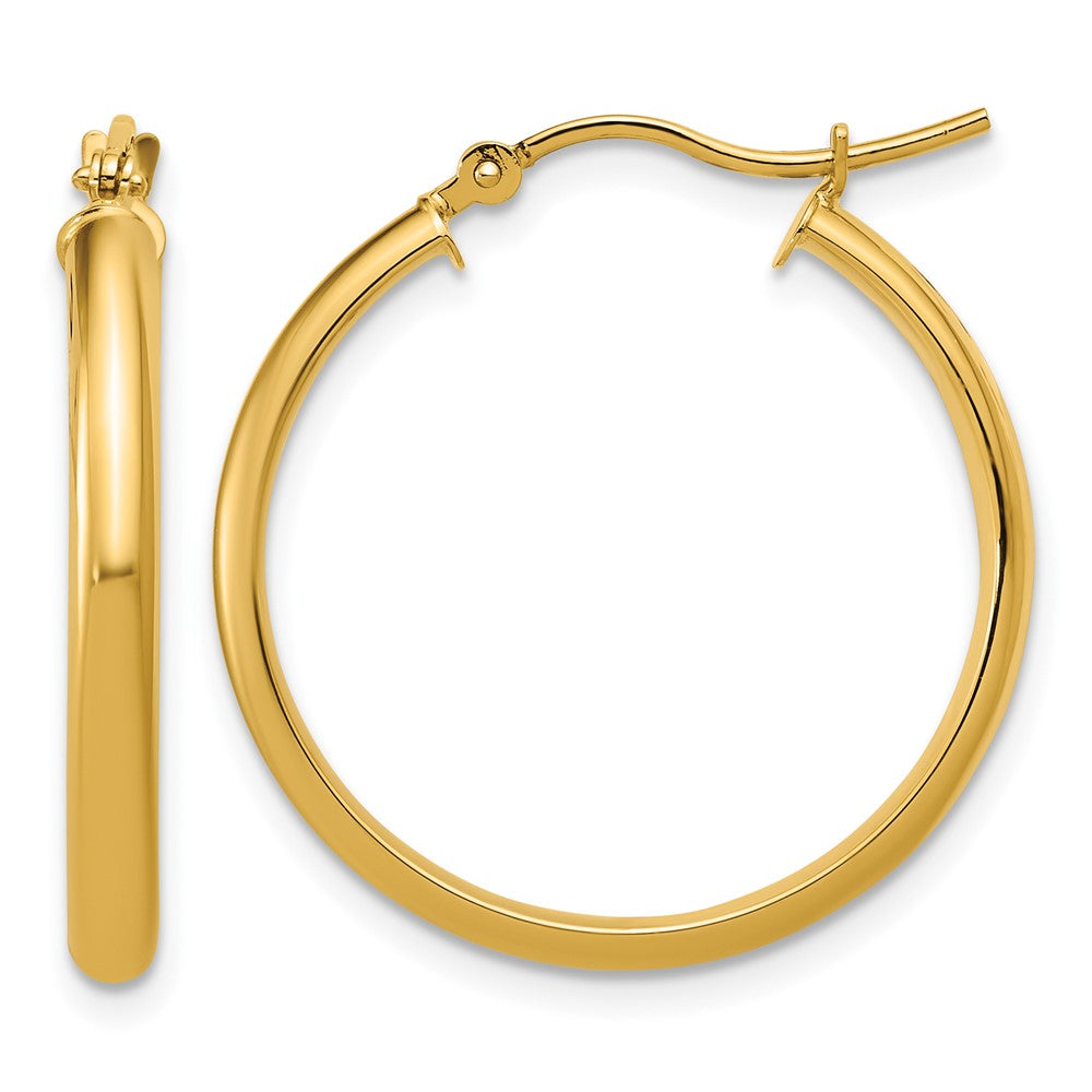 14k 2.75x Round Tube Hoop Earrings