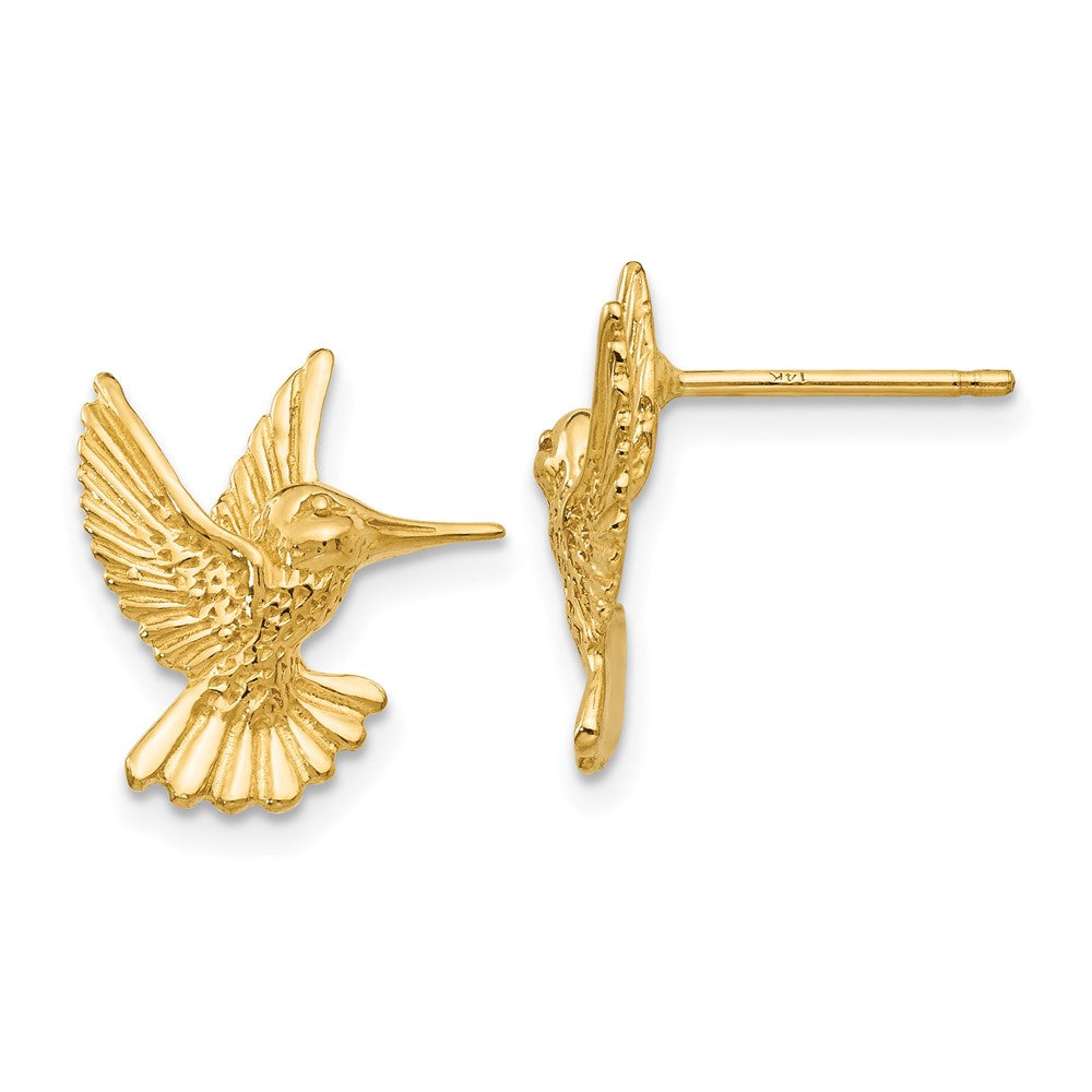 14k Hummingbird Post Earrings