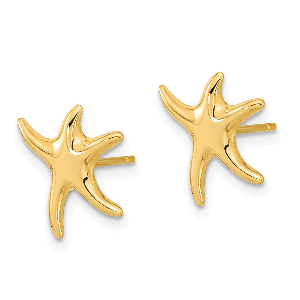 14k Polished Starfish Post Earrings