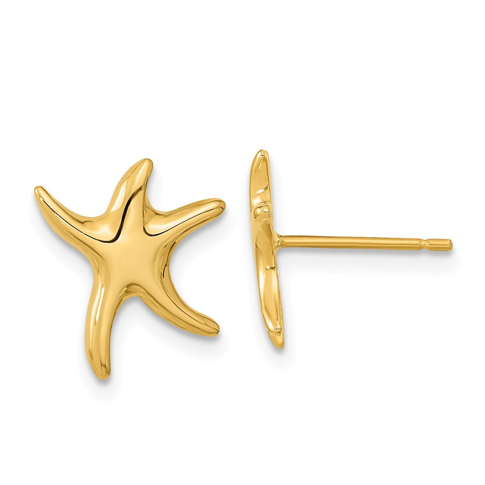 14k Polished Starfish Post Earrings