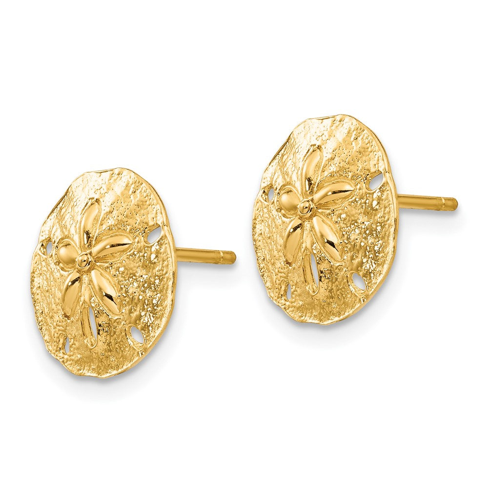 14k Sand Dollar Post Earrings