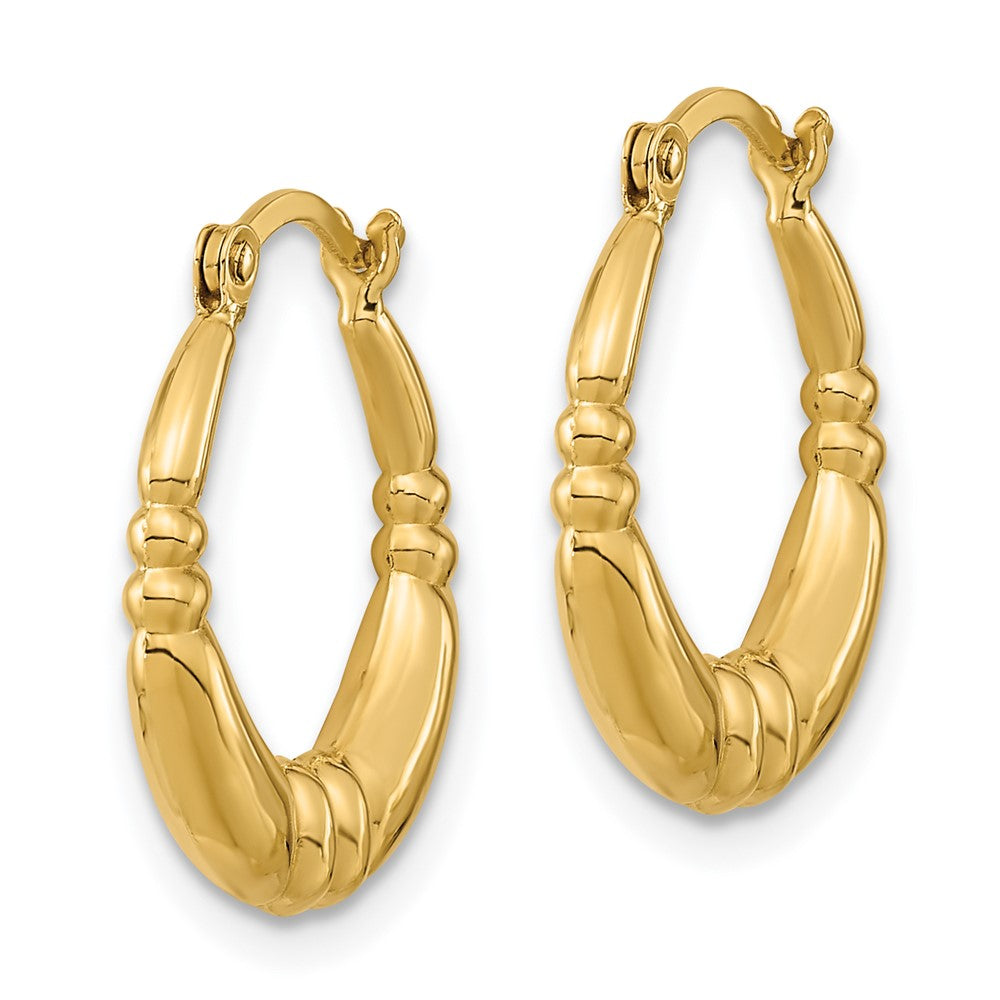 14k Polished Hoop Earrings