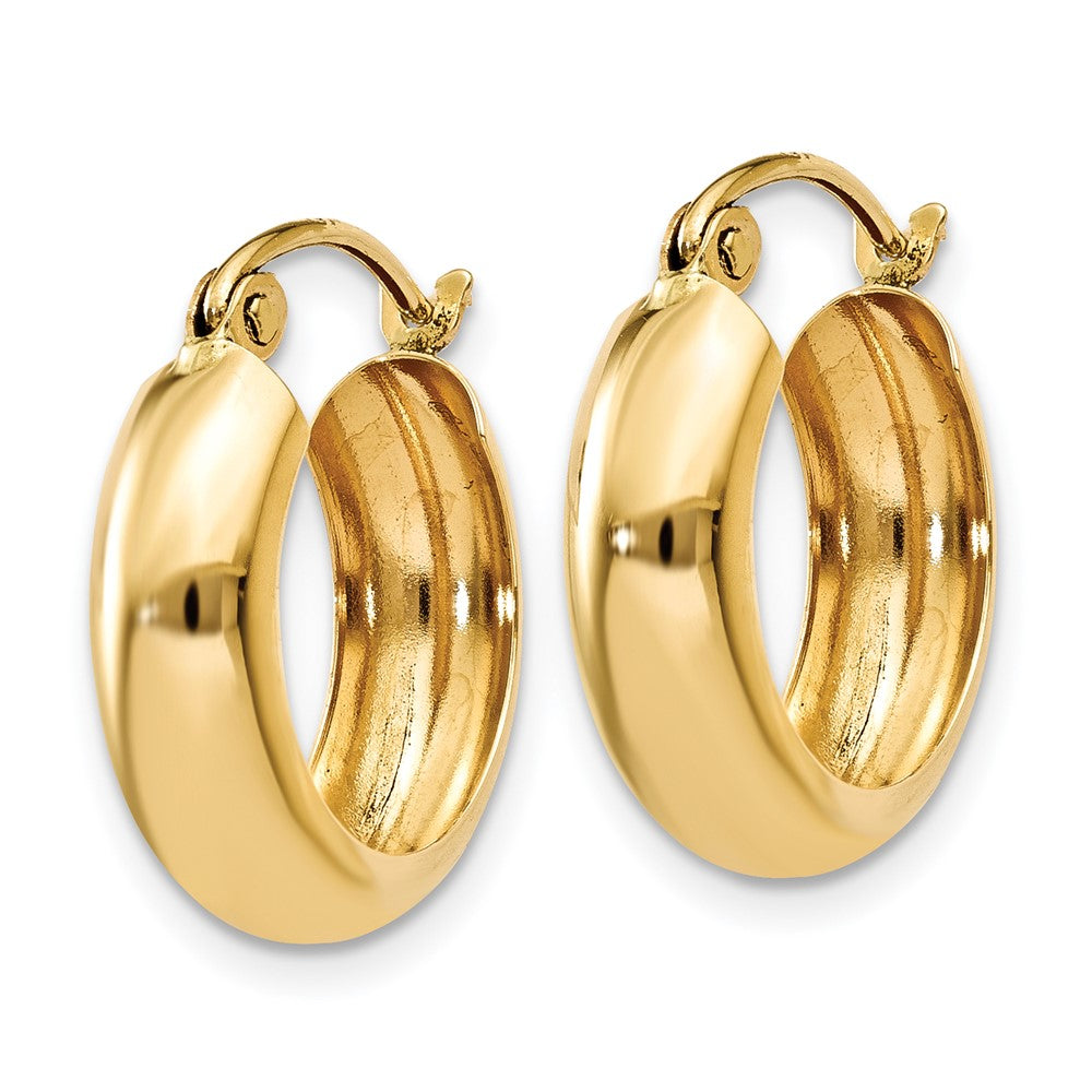 14k 4.75x Polished Round Hoop Earrings