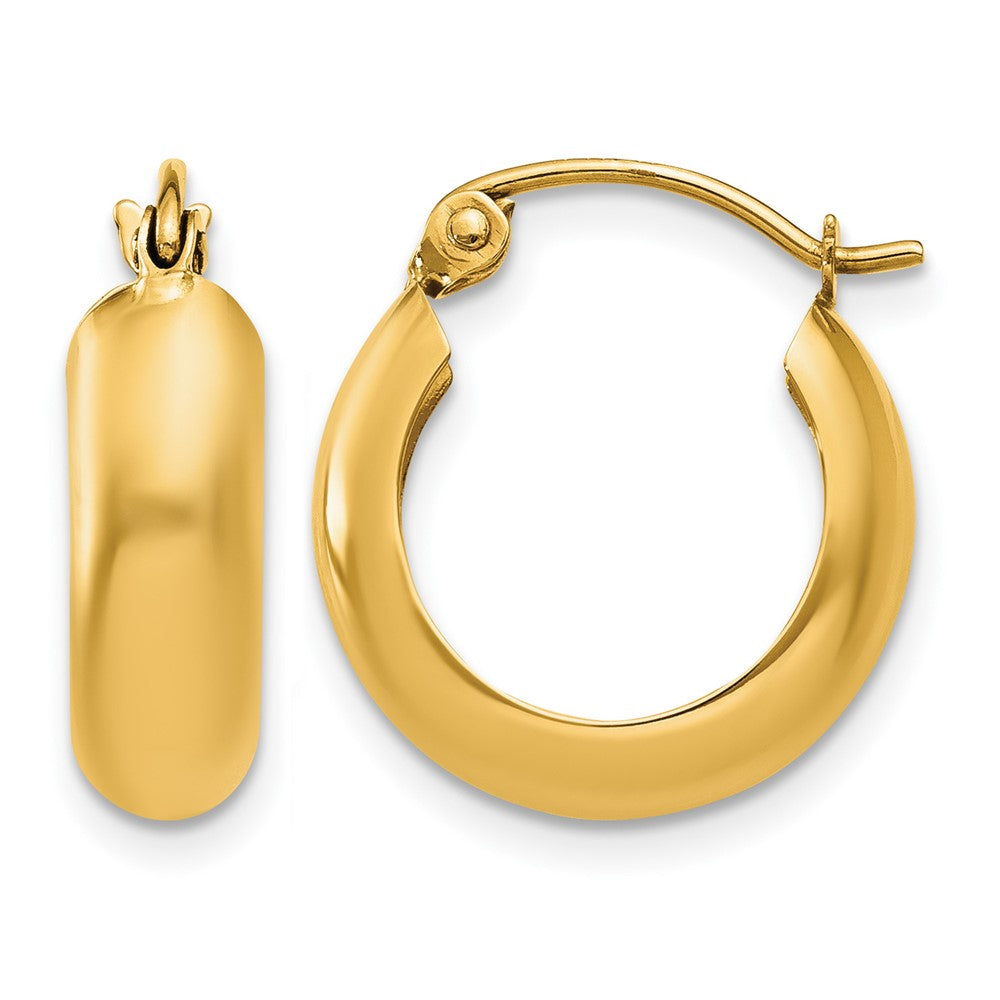 14k 4.75x Polished Round Hoop Earrings