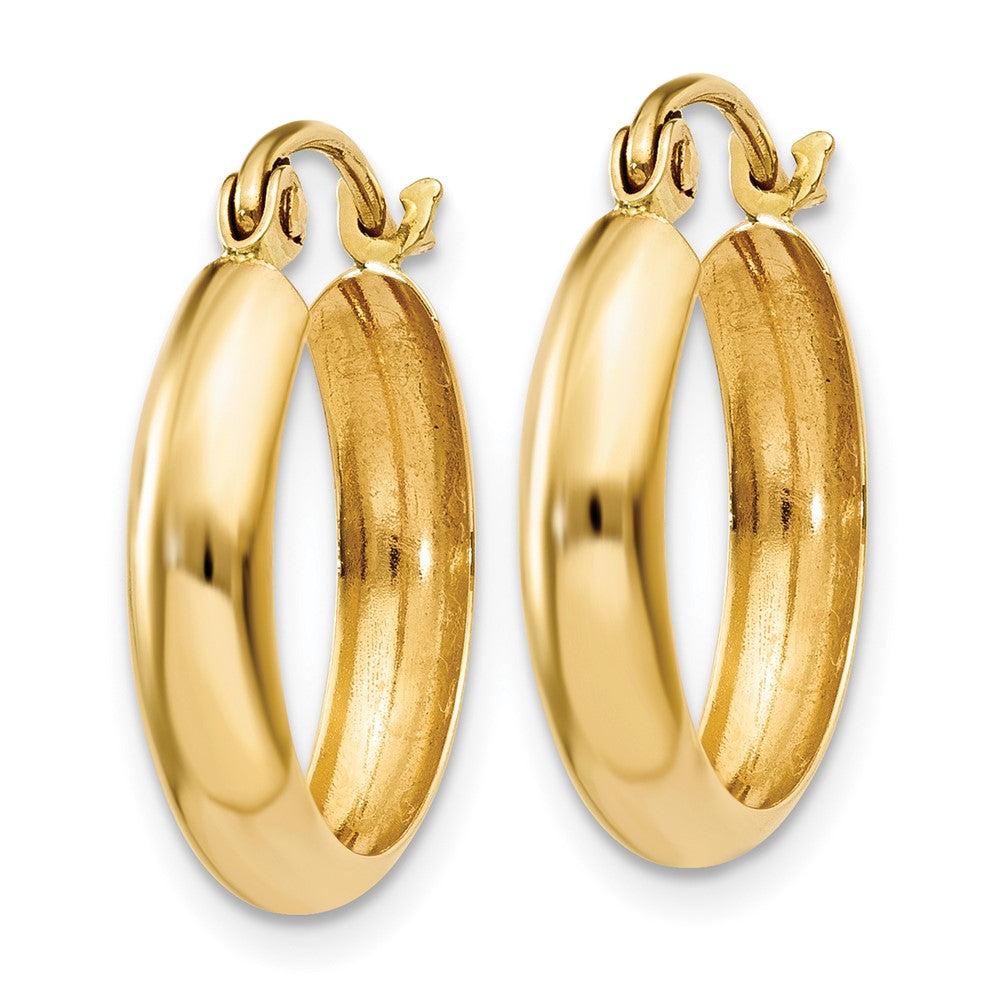 14k 3.5x Polished Hoop Earrings