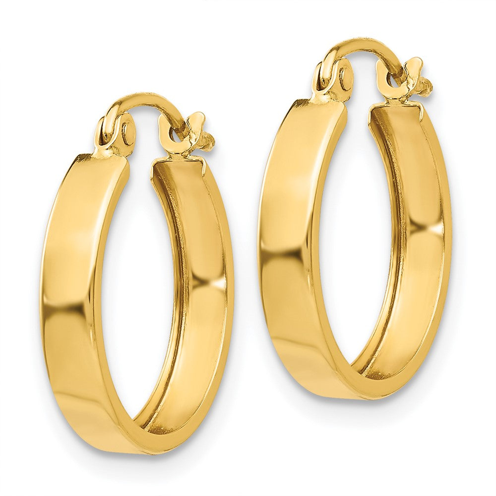 14k 3x Polished Hoop Earrings