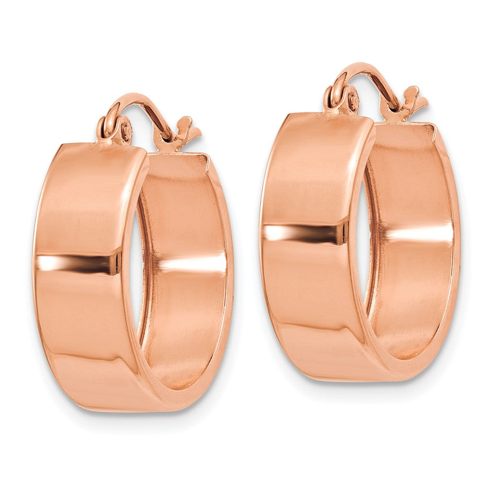 14k Rose Gold 5.5x Polished Hoop Earrings