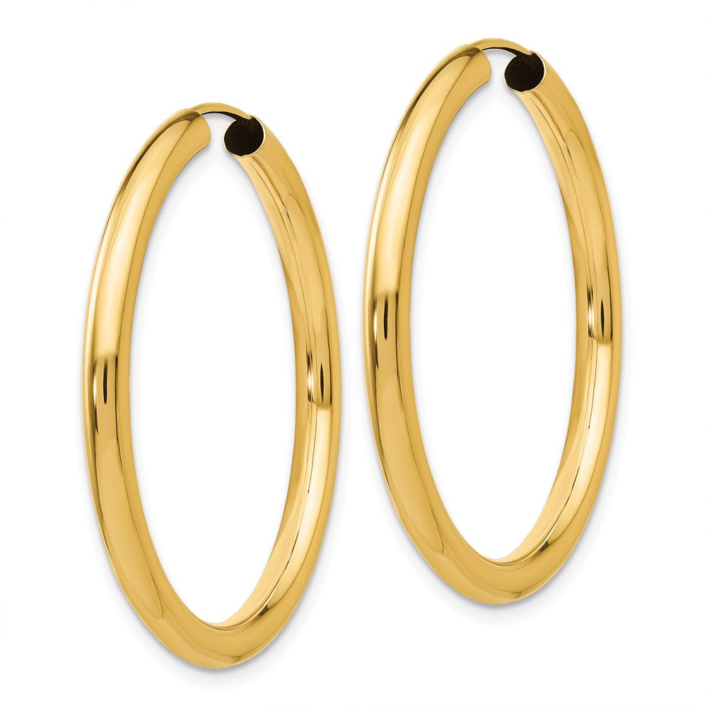 14k 3.00x Polished Endless Tube Hoop Earrings