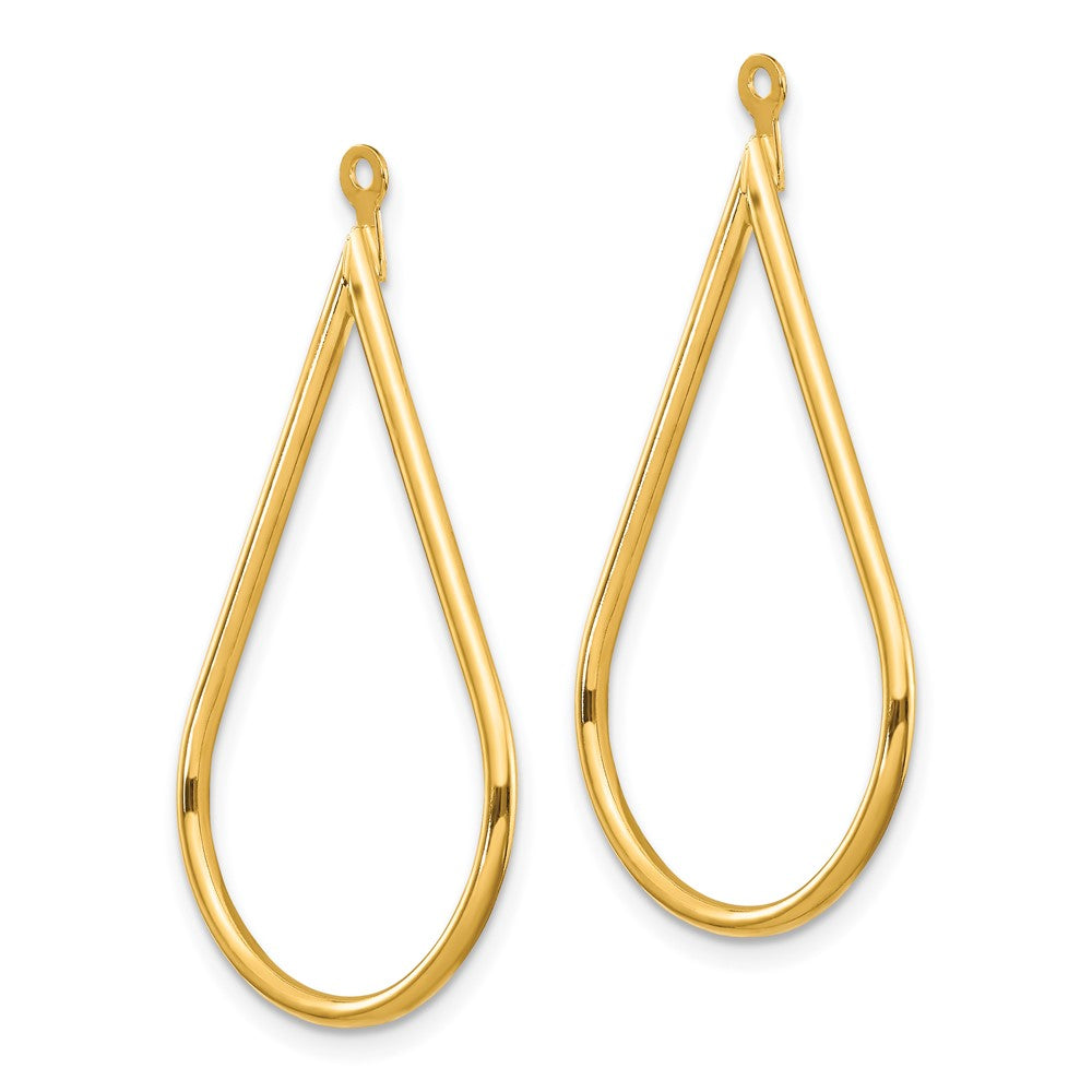14k Polished Teardrop Earring Jackets