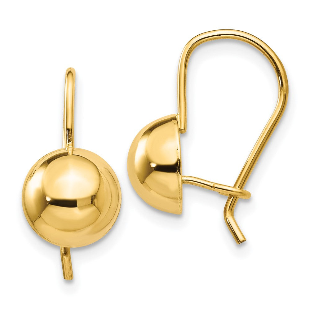14k Hollow Half Ball Earrings