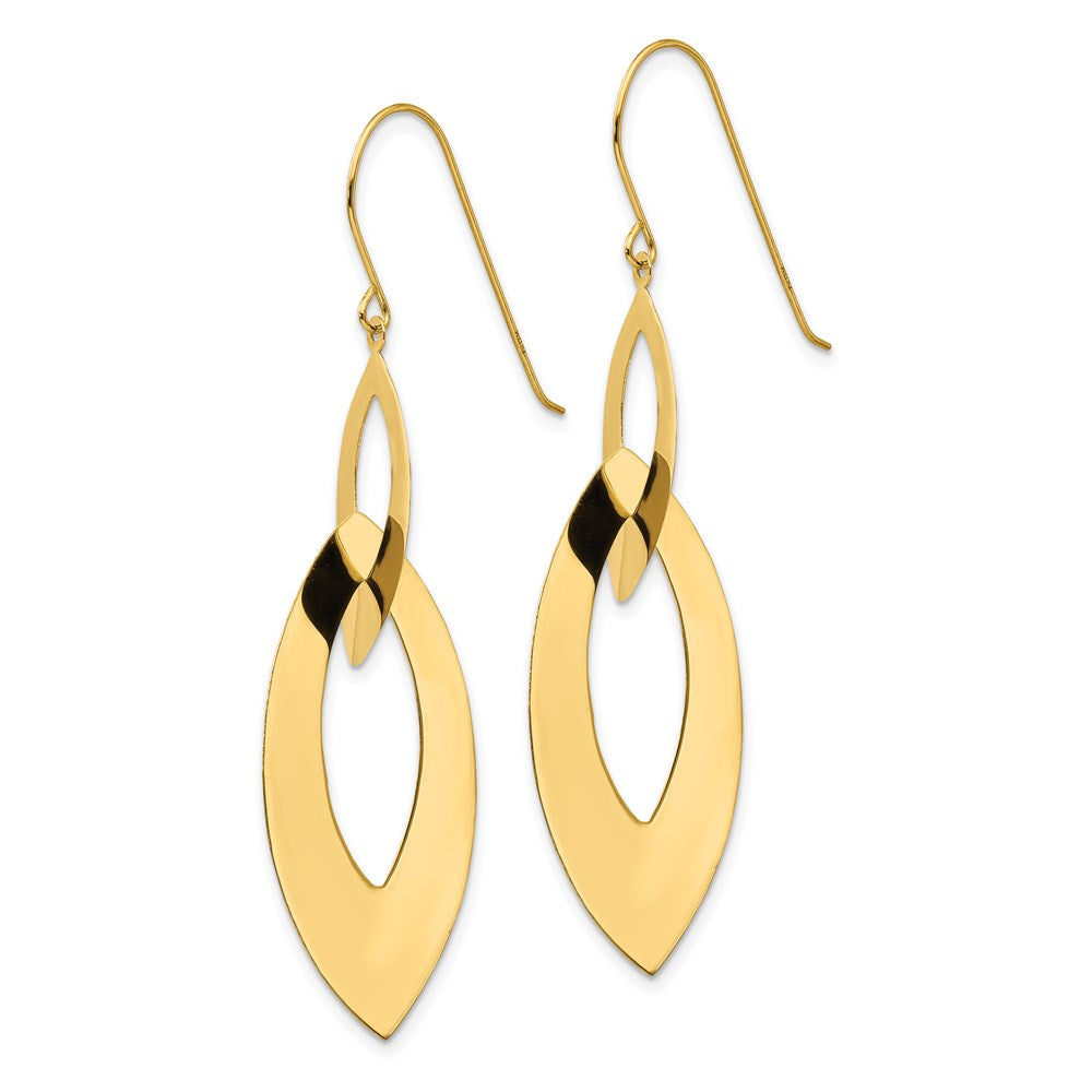 14k Oval Dangle Earrings
